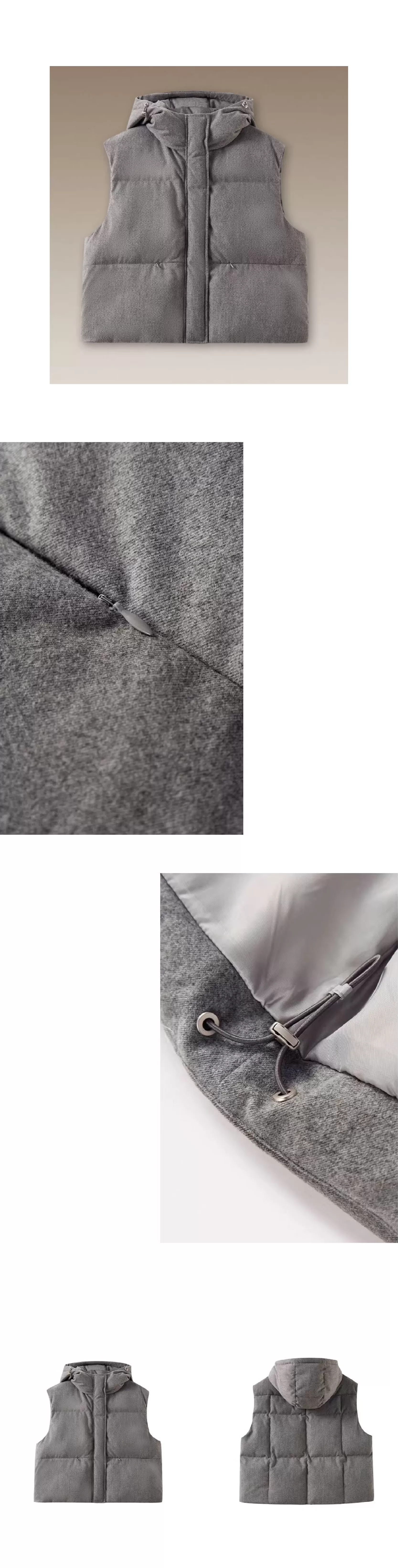 簡約常青馬甲柔軟仿毛呢質感連帽寬鬆棉服疊穿休閒外套,簡約常青馬甲柔軟仿毛呢質感連帽寬鬆棉服疊穿休閒外套,HBEW5121,簡約常青馬甲柔軟仿毛呢質感連帽寬鬆棉服疊穿休閒外套,連帽背心,保暖舒適