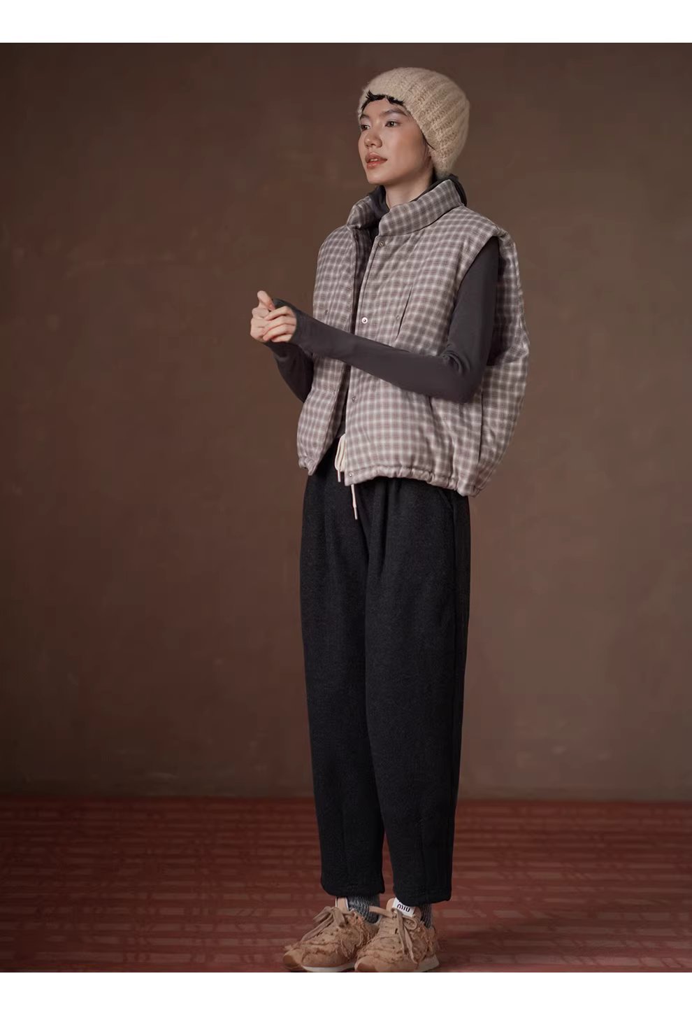 清新韓女格紋時髦疊穿保暖棉服立領短款寬鬆顯瘦馬甲女,清新韓女格紋時髦疊穿保暖棉服立領短款寬鬆顯瘦馬甲女,HBEW5123,清新韓女格紋時髦疊穿保暖棉服立領短款寬鬆顯瘦馬甲女,清新格紋,細節滿分