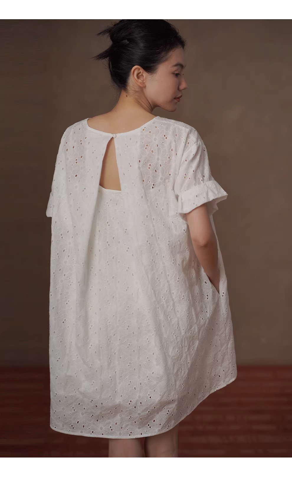 浪漫花園匠心之作100棉立體繡花A字顯瘦泡泡袖洋裝女,浪漫花園匠心之作100棉立體繡花A字顯瘦泡泡袖洋裝女,HBFS7007,浪漫花園匠心之作100棉立體繡花A字顯瘦泡泡袖洋裝女,吸濕排汗,版型修飾