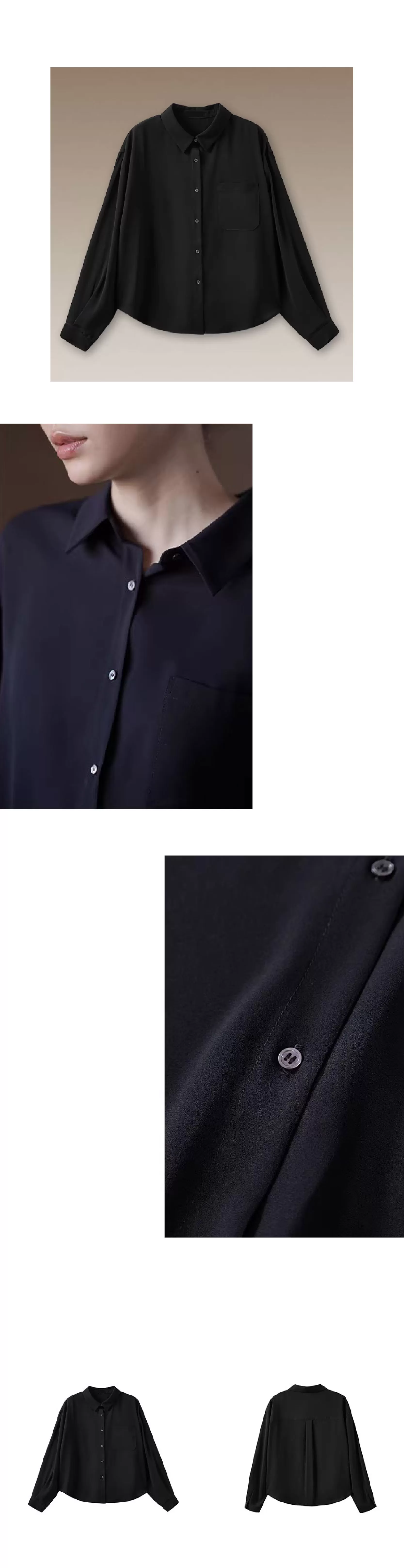 輕盈絲滑雙面雪紡顯瘦垂感落肩基本款簡約翻領通勤襯衫,輕盈絲滑雙面雪紡顯瘦垂感落肩基本款簡約翻領通勤襯衫,HBFS1017,輕盈絲滑雙面雪紡顯瘦垂感落肩基本款簡約翻領通勤襯衫,絲滑垂墜,簡約帥氣