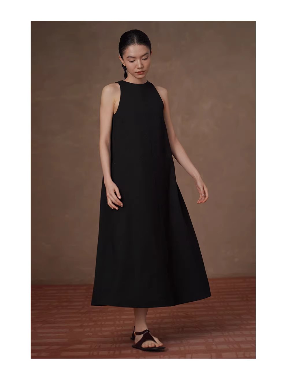 搖曳步履優雅A字顯瘦廓形圓領背心長款通勤垂感洋裝,搖曳步履優雅A字顯瘦廓形圓領背心長款通勤垂感洋裝,HBFS7009,搖曳步履優雅A字顯瘦廓形圓領背心長款通勤垂感洋裝,親膚舒適,簡約剪裁