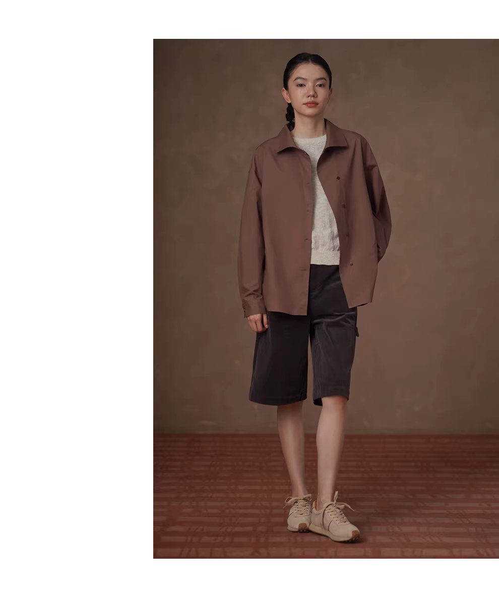 突破基礎大翻領復古寬鬆顯瘦襯衫挺括透氣100棉通勤外套,突破基礎大翻領復古寬鬆顯瘦襯衫挺括透氣100棉通勤外套,HBFS5003,突破基礎大翻領復古寬鬆顯瘦襯衫挺括透氣100棉通勤外套,純棉親膚,版型舒適