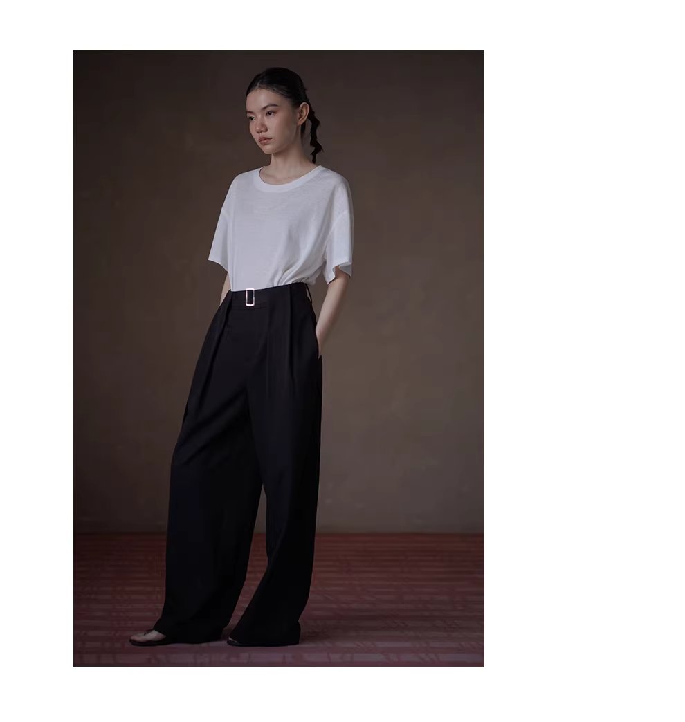 進階通勤氣質西裝褲高腰寬鬆寬腿顯瘦顯腿直腰帶長褲,進階通勤氣質西裝褲高腰寬鬆寬腿顯瘦顯腿直腰帶長褲,HBFS3006,進階通勤氣質西裝褲高腰寬鬆寬腿顯瘦顯腿直腰帶長褲,微彈舒適,版型修飾