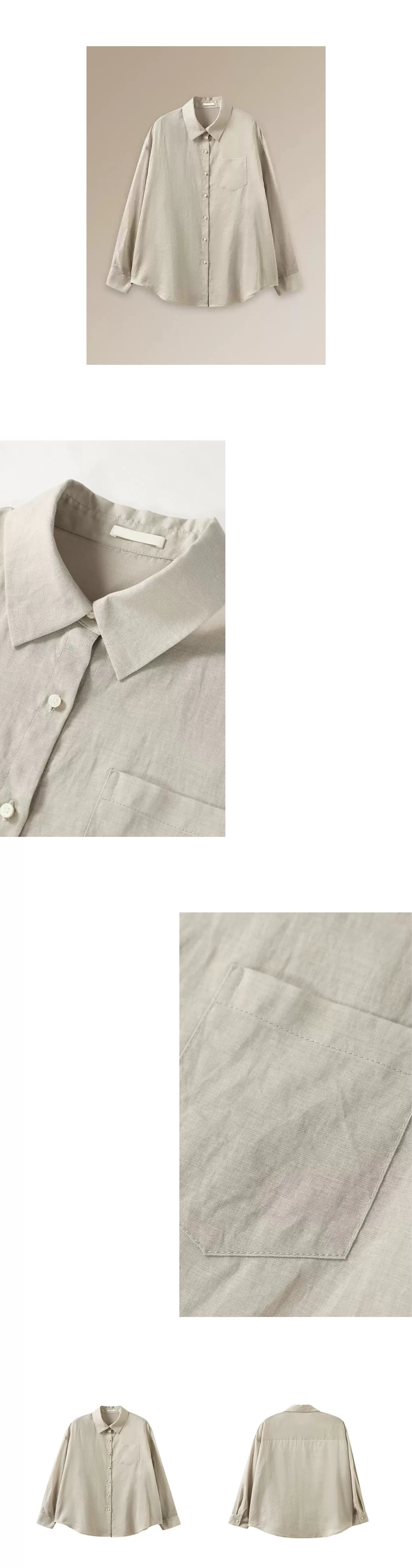 輕柔撫摸苧麻萊賽爾輕薄透氣寬鬆顯瘦通勤長袖落肩襯衫,輕柔撫摸苧麻萊賽爾輕薄透氣寬鬆顯瘦通勤長袖落肩襯衫,HBFS1021,輕柔撫摸苧麻萊賽爾輕薄透氣寬鬆顯瘦通勤長袖落肩襯衫,清爽透氣,硬挺不軟塌