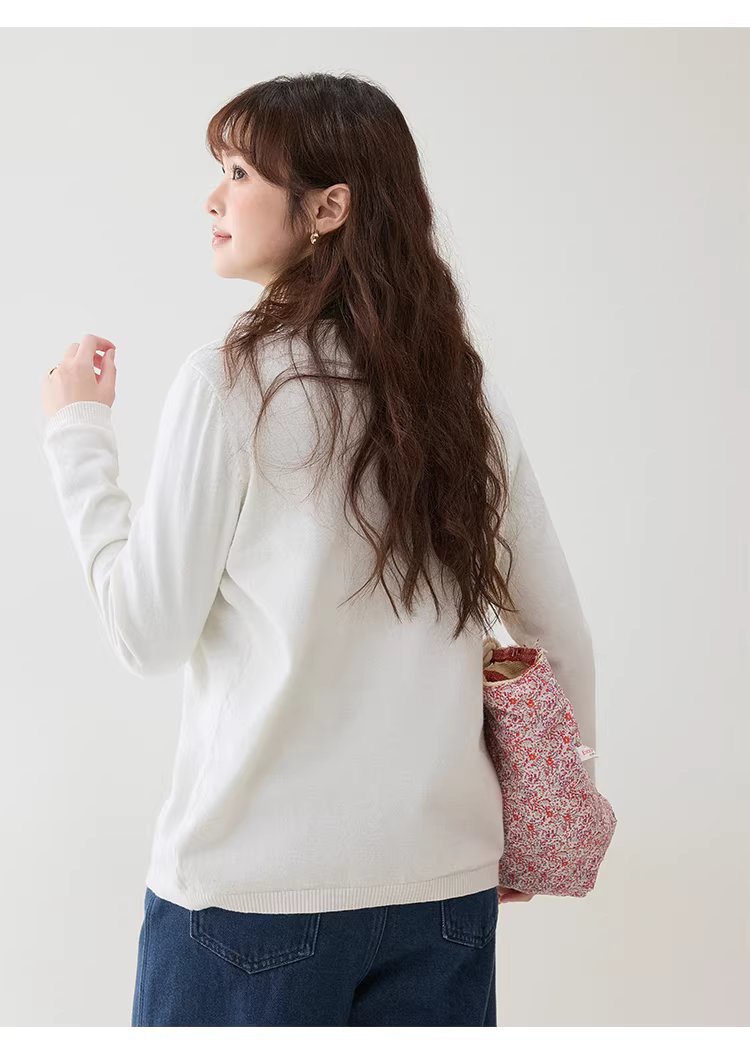 簡約小貓刺繡針織開襟衫女26春季新款寬鬆長袖上衣,簡約小貓刺繡針織開襟衫女26春季新款寬鬆長袖上衣,HBFS5006,簡約小貓刺繡針織開襟衫女26春季新款寬鬆長袖上衣,圓領排扣,修身版型