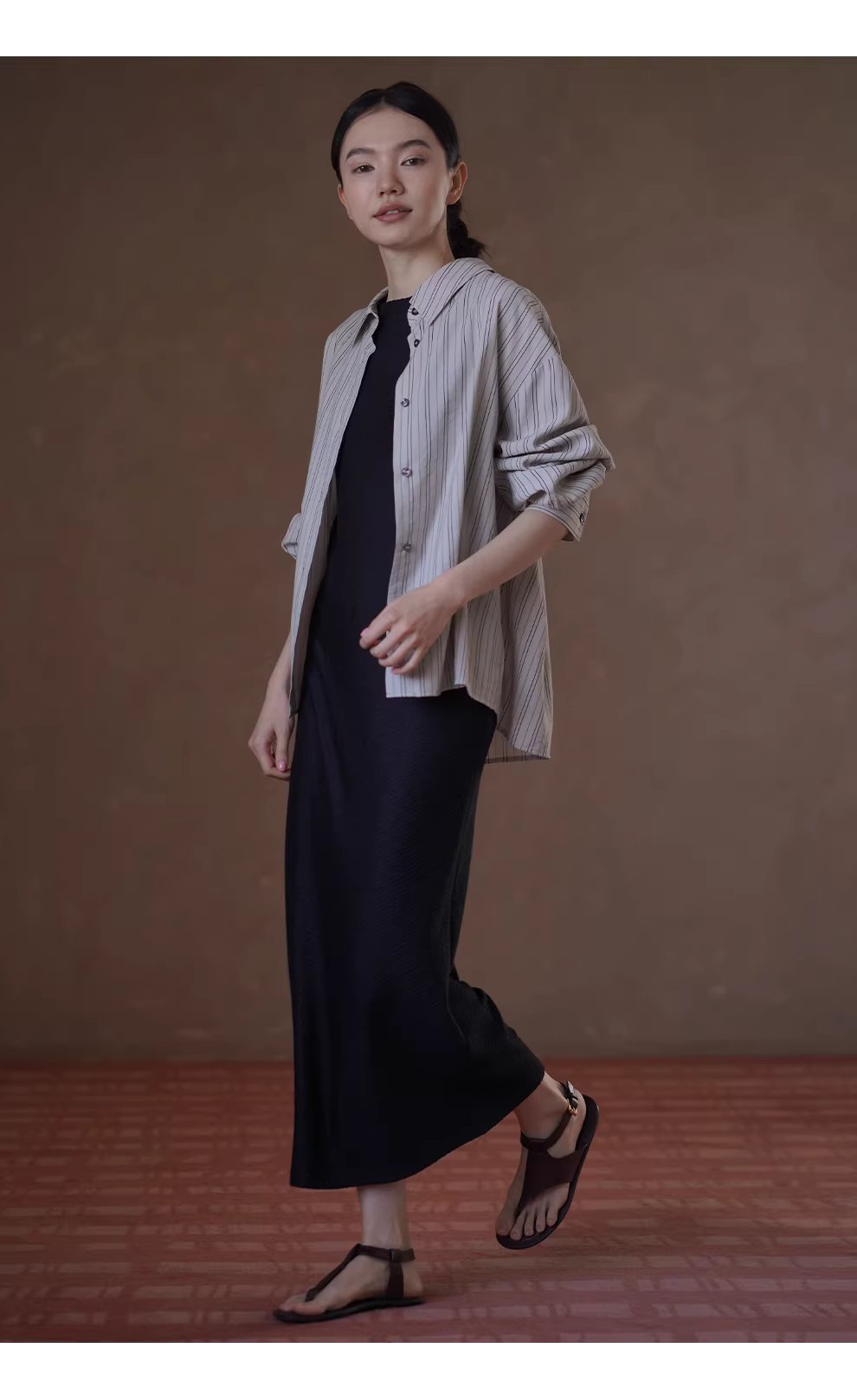 清冷淡人氛圍透氣品質色織條紋寬鬆垂感顯瘦長袖襯衫女,清冷淡人氛圍透氣品質色織條紋寬鬆垂感顯瘦長袖襯衫女,HBFS1064,清冷淡人氛圍透氣品質色織條紋寬鬆垂感顯瘦長袖襯衫女,挺版抗皺,寬鬆落肩