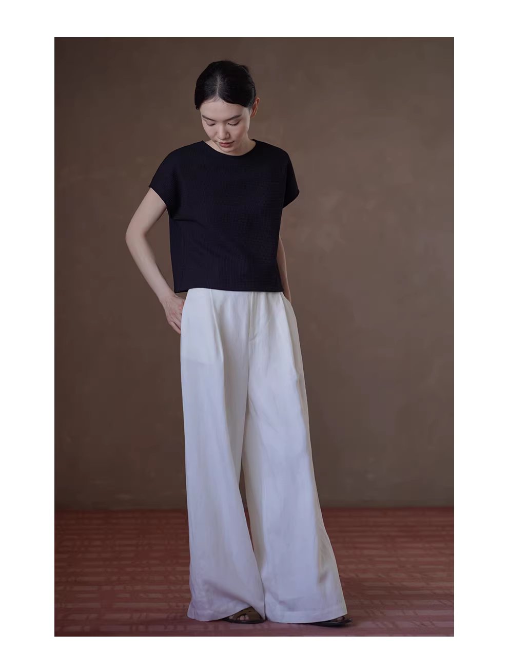 極簡的舒適感華夫格肌理連肩袖設計寬鬆挺括顯瘦通勤T恤,極簡的舒適感華夫格肌理連肩袖設計寬鬆挺括顯瘦通勤T恤,HBFS1069,極簡的舒適感華夫格肌理連肩袖設計寬鬆挺括顯瘦通勤T恤,舒適華夫格,連肩設計