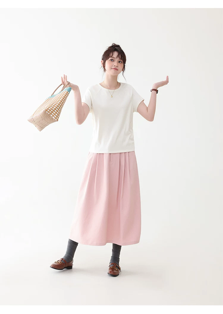 雙面長絨棉舒適短袖T恤女夏季新款通勤百搭上衣,雙面長絨棉舒適短袖T恤女夏季新款通勤百搭上衣,HBFS1105,雙面長絨棉舒適短袖T恤女夏季新款通勤百搭上衣,必備單品,天絲混棉