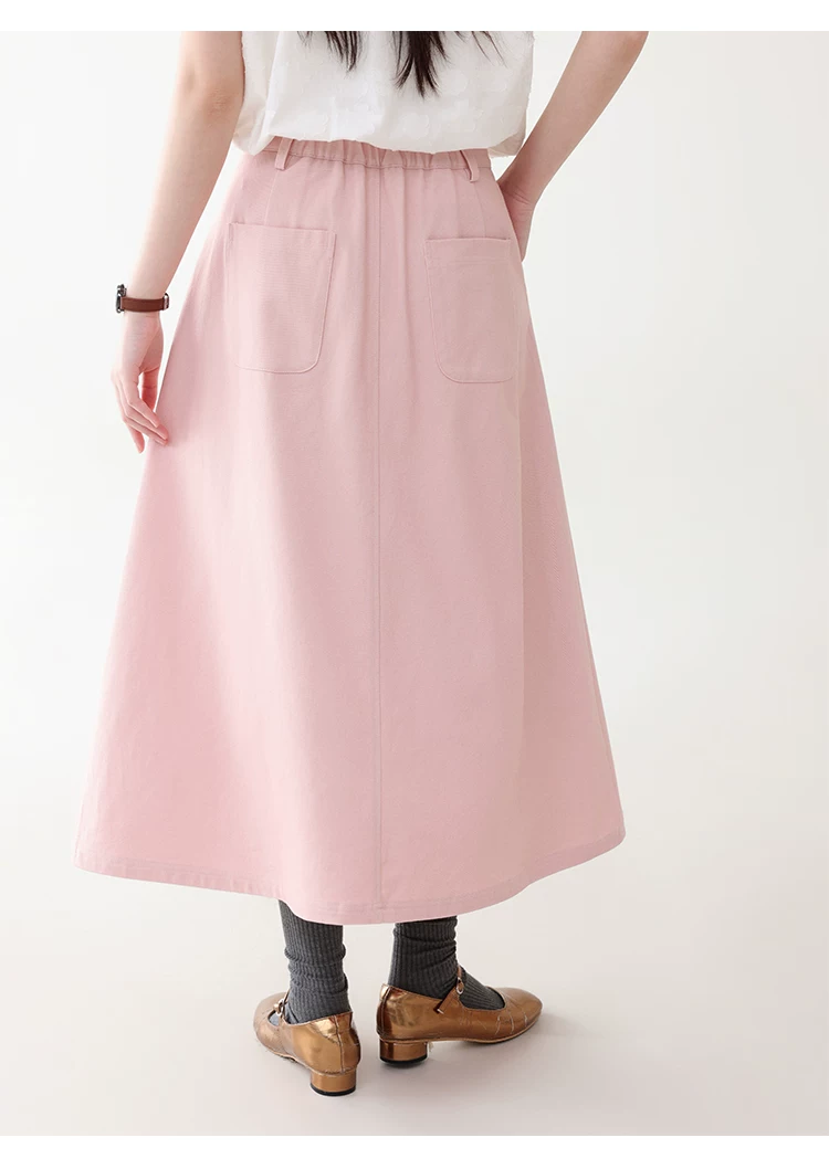 粉紅色中高腰壓褶牛仔半身裙女夏季新款純棉中長裙,粉紅色中高腰壓褶牛仔半身裙女夏季新款純棉中長裙,HBFS2020,粉紅色中高腰壓褶牛仔半身裙女夏季新款純棉中長裙,高腰壓摺,全棉面料