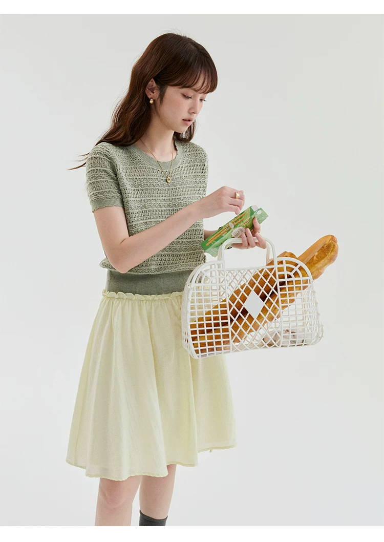 復古綠色鏤空短袖針織衫女夏季新款慵懶通勤上衣,復古綠色鏤空短袖針織衫女夏季新款慵懶通勤上衣,HBFS1272,復古綠色鏤空短袖針織衫女夏季新款慵懶通勤上衣,簍空針織,質感單品