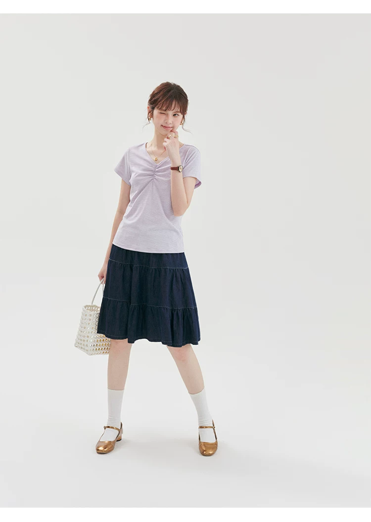 少女感深藍色鬆緊腰牛仔蛋糕裙女夏新款a字半身短裙,少女感深藍色鬆緊腰牛仔蛋糕裙女夏新款a字半身短裙,HBFS2064,少女感深藍色鬆緊腰牛仔蛋糕裙女夏新款a字半身短裙,蛋糕裙擺,舒適好穿