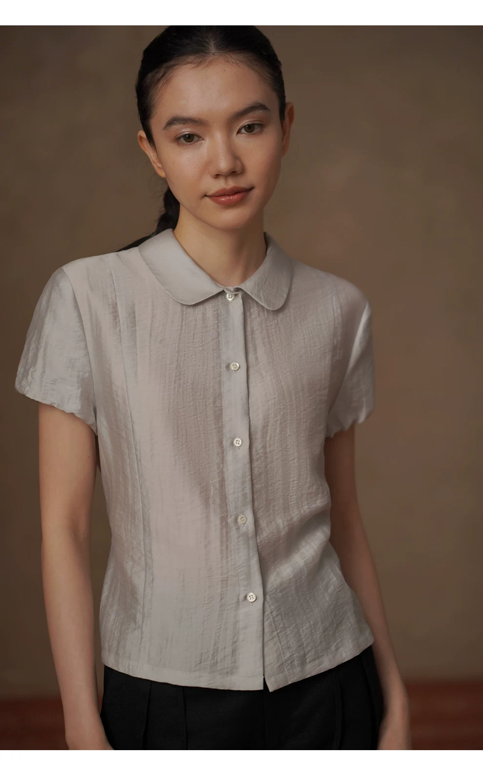 霧霾極光萊賽爾透氣收腰娃娃領正肩通勤顯瘦短袖襯衫女,霧霾極光萊賽爾透氣收腰娃娃領正肩通勤顯瘦短袖襯衫女,HBFS1328,霧霾極光萊賽爾透氣收腰娃娃領正肩通勤顯瘦短袖襯衫女,輕薄鬆弛,收腰透氣