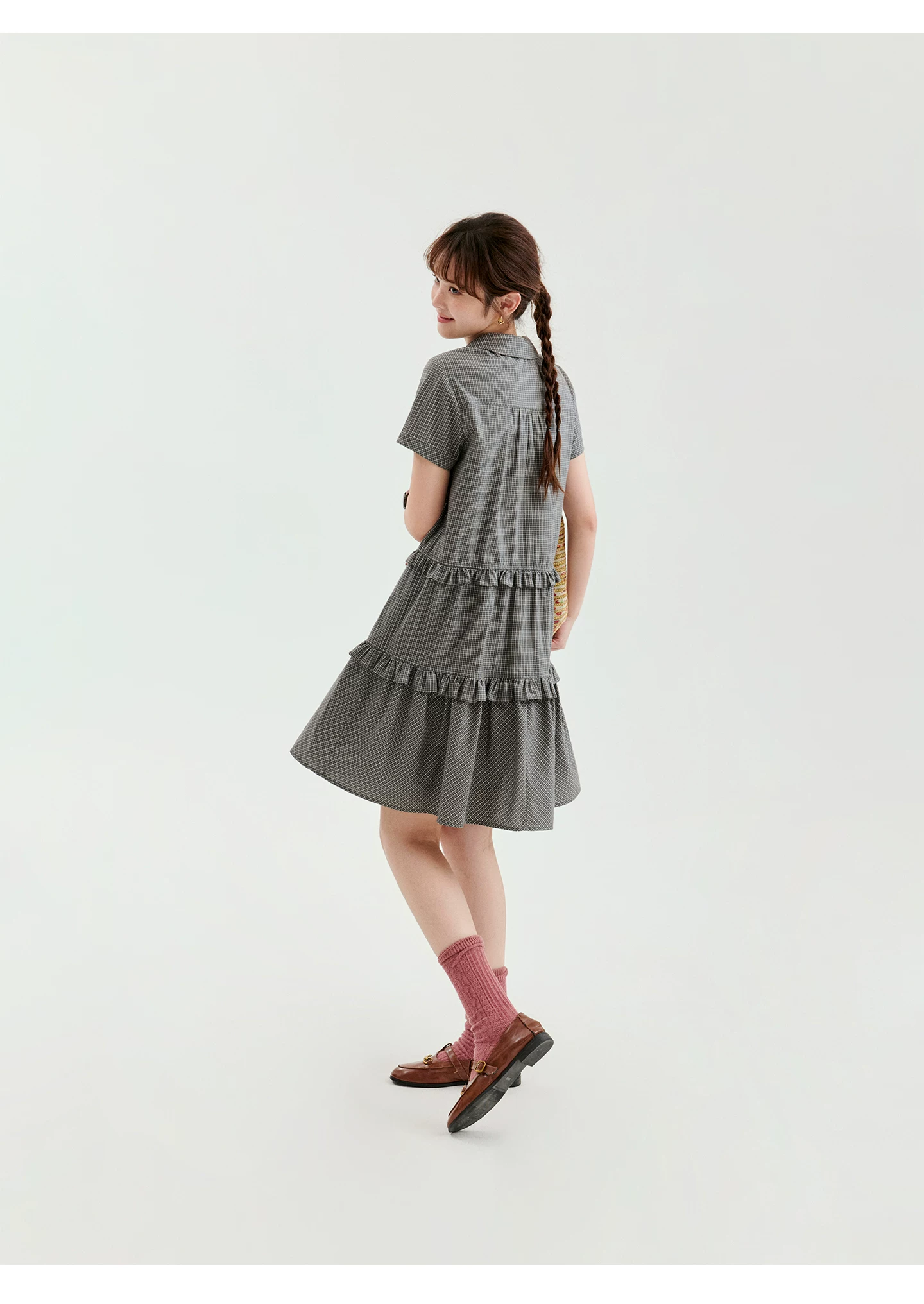 日系格紋娃娃領純棉洋裝女夏季新款花邊短裙子,日系格紋娃娃領純棉洋裝女夏季新款花邊短裙子,HBFS7175,日系格紋娃娃領純棉洋裝女夏季新款花邊短裙子,娃娃領,全棉面料