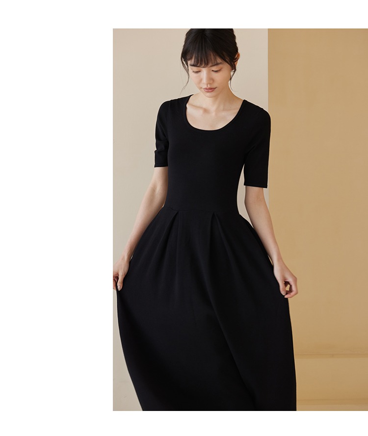 優雅氣質赫本風小黑裙收腰顯瘦高彈冰絲不悶熱連身裙洋裝,優雅氣質赫本風小黑裙收腰顯瘦高彈冰絲不悶熱連身裙洋裝,HBDS7028,優雅氣質赫本風小黑裙收腰顯瘦高彈冰絲不悶熱連身裙洋裝,優雅赫本風,高彈冰絲