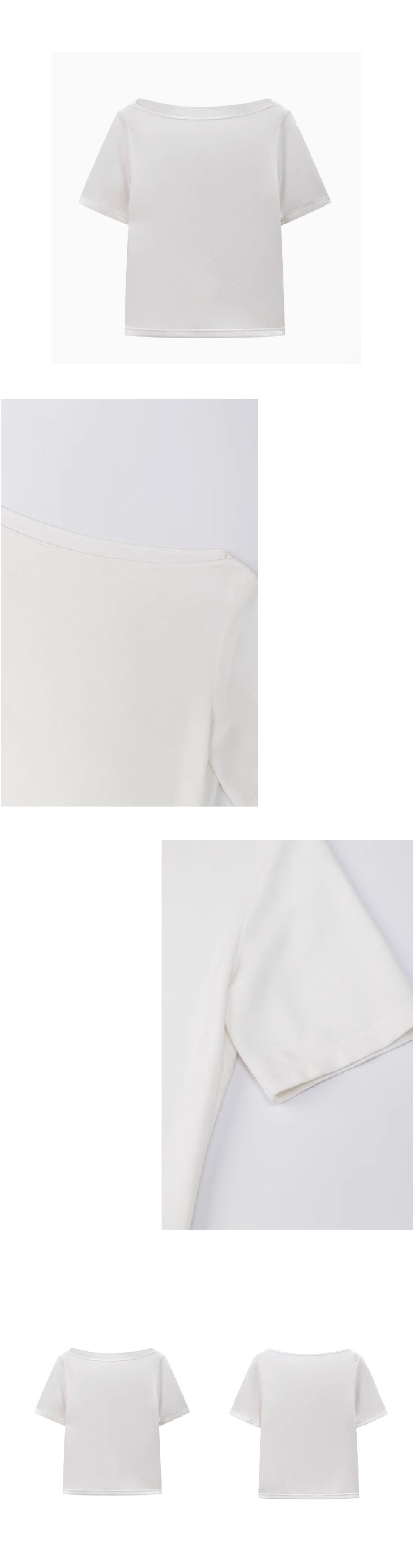 平衡通勤感舒適長期主義高智基礎款一字領T卹顯瘦上衣女