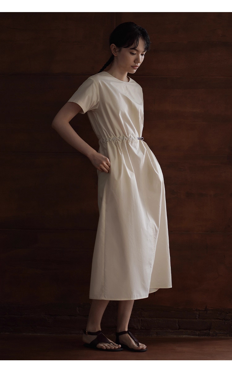 心選氛圍洋裝水洗100棉拼接腰帶設計短袖寬鬆顯瘦裙子,心選氛圍洋裝水洗100棉拼接腰帶設計短袖寬鬆顯瘦裙子,HBES7201,心選氛圍洋裝水洗100棉拼接腰帶設計短袖寬鬆顯瘦裙子,簡約大方,腰帶設計