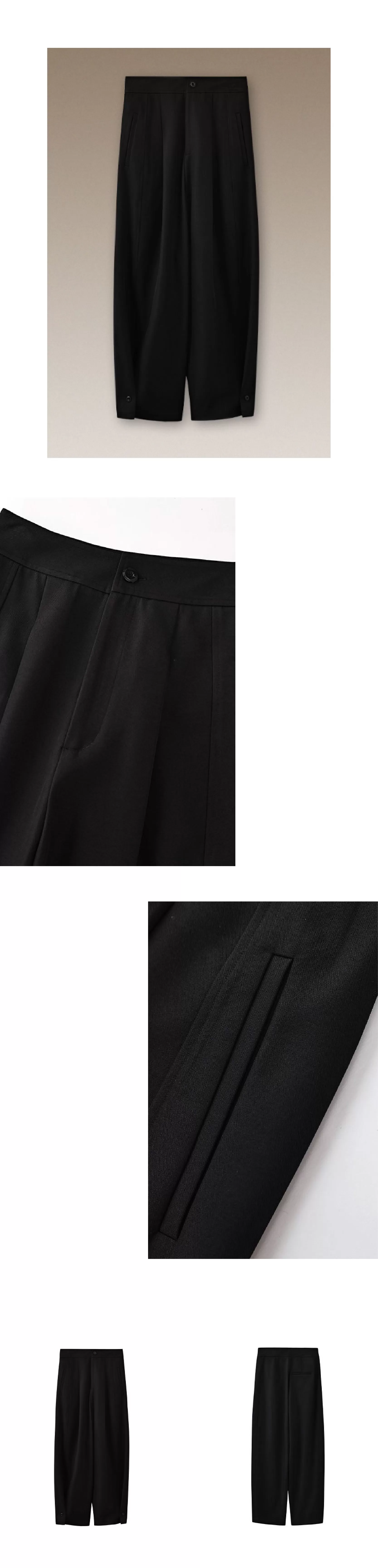 晨會通勤西裝褲垂順顯瘦可調腳口設計通勤闊腿長褲女