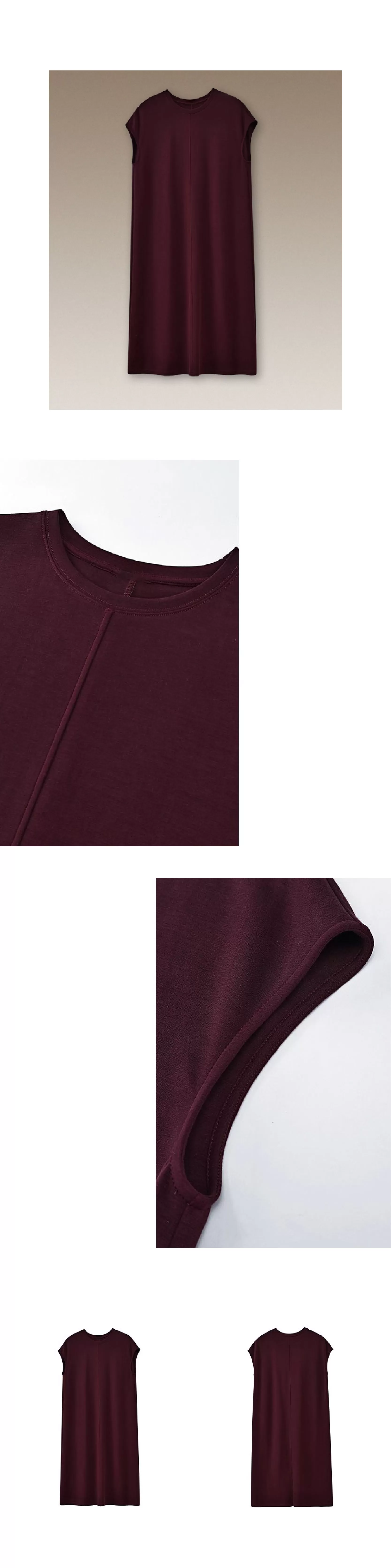 桑葚莊園超正顯白軟糯空氣感圓領直筒顯瘦寬鬆長洋裝