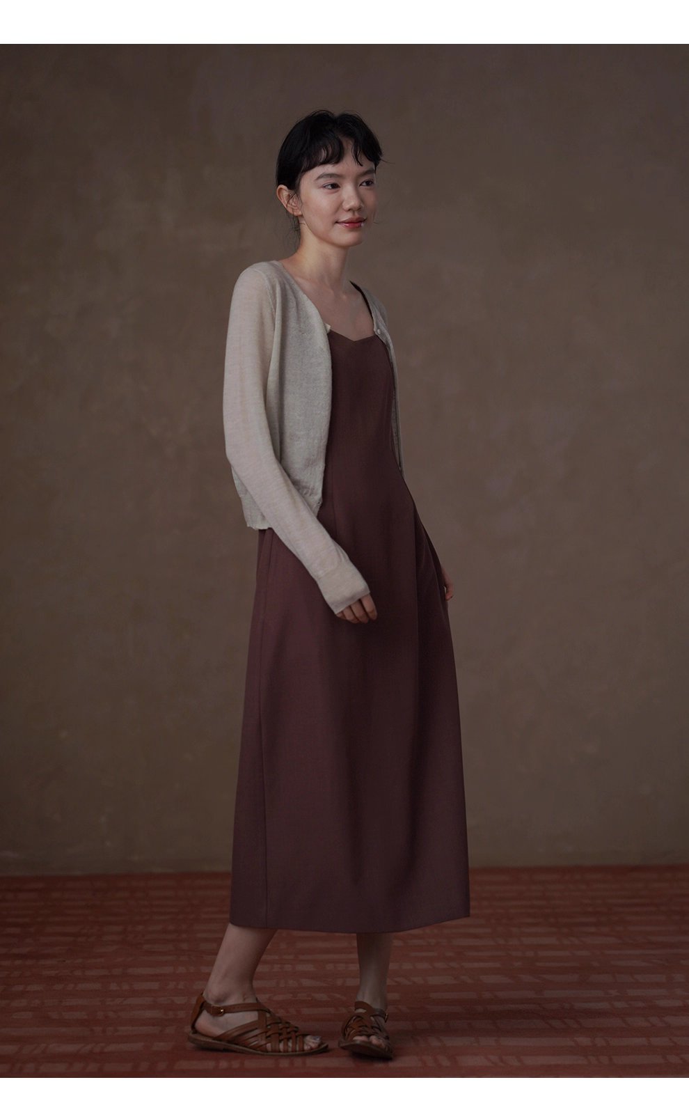 輕柔糯感薄款羊駝綿羊毛混紡蓬鬆朦朧正肩顯瘦針織外套