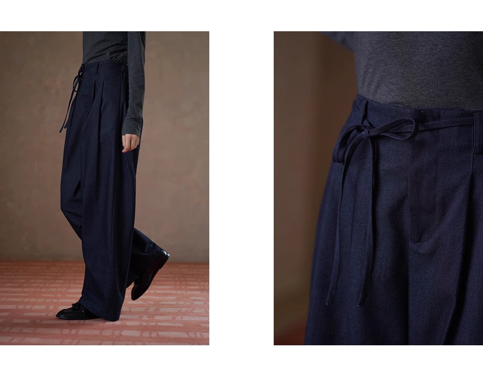 基礎時髦法則不挑人顯瘦版型遮肉寬鬆闊腿高腰牛仔長褲