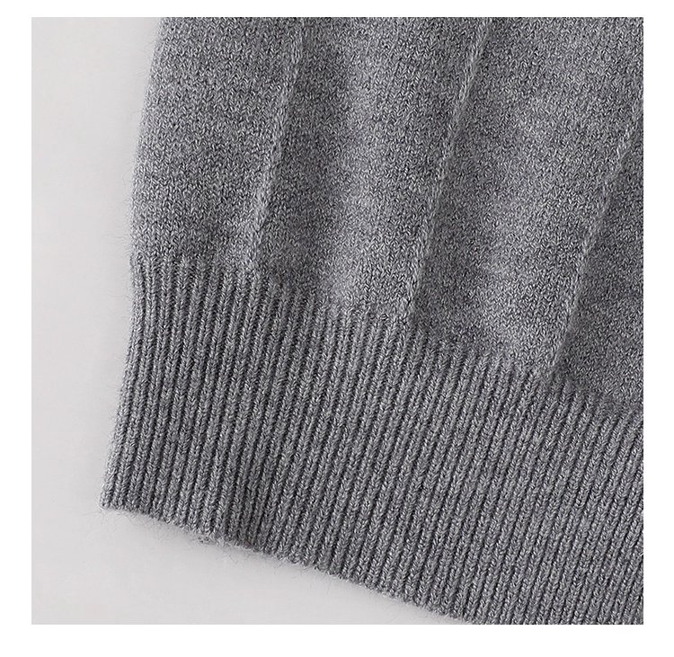 韓系撞色翻領針織開襟衫女秋季新款單排扣長袖上衣