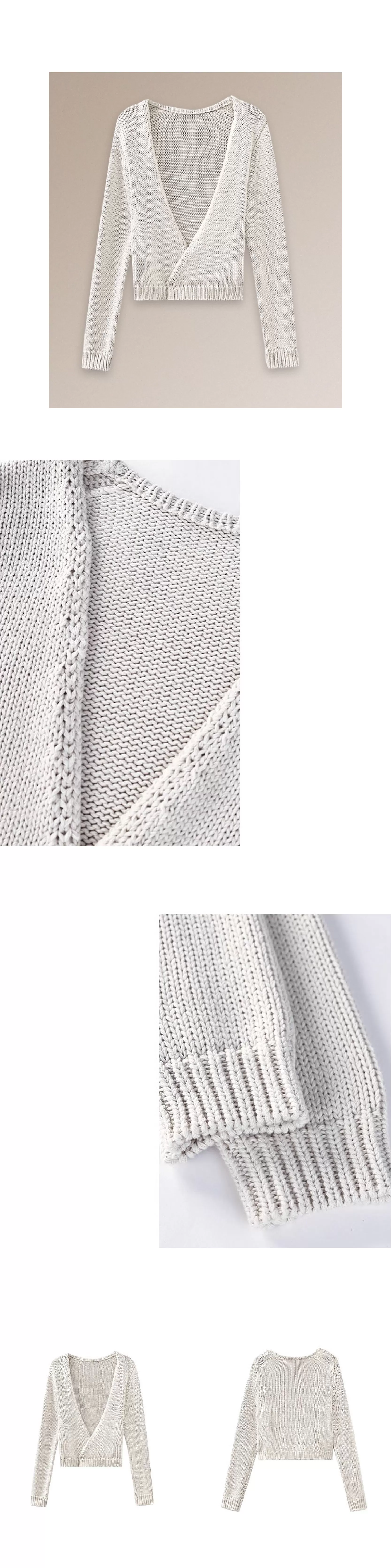 柔軟重工100棉粗棒針編織少女外套慵懶v領顯瘦毛衣開襟衫