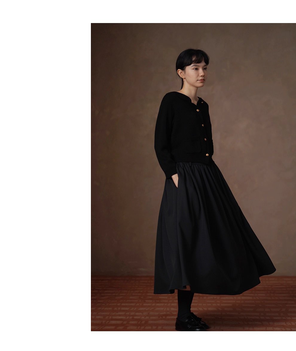 穿搭驚喜前後雙開復古金扣羊毛混紡毛衣顯瘦外套女