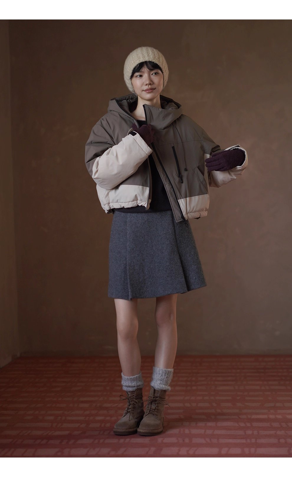 高羊毛粗呢料挺括厚實A字高腰工字褶顯瘦短款半身裙女,高羊毛粗呢料挺括厚實A字高腰工字褶顯瘦短款半身裙女,HBEW2025,高羊毛粗呢料挺括厚實A字高腰工字褶顯瘦短款半身裙女,工字壓褶,羊毛混紡