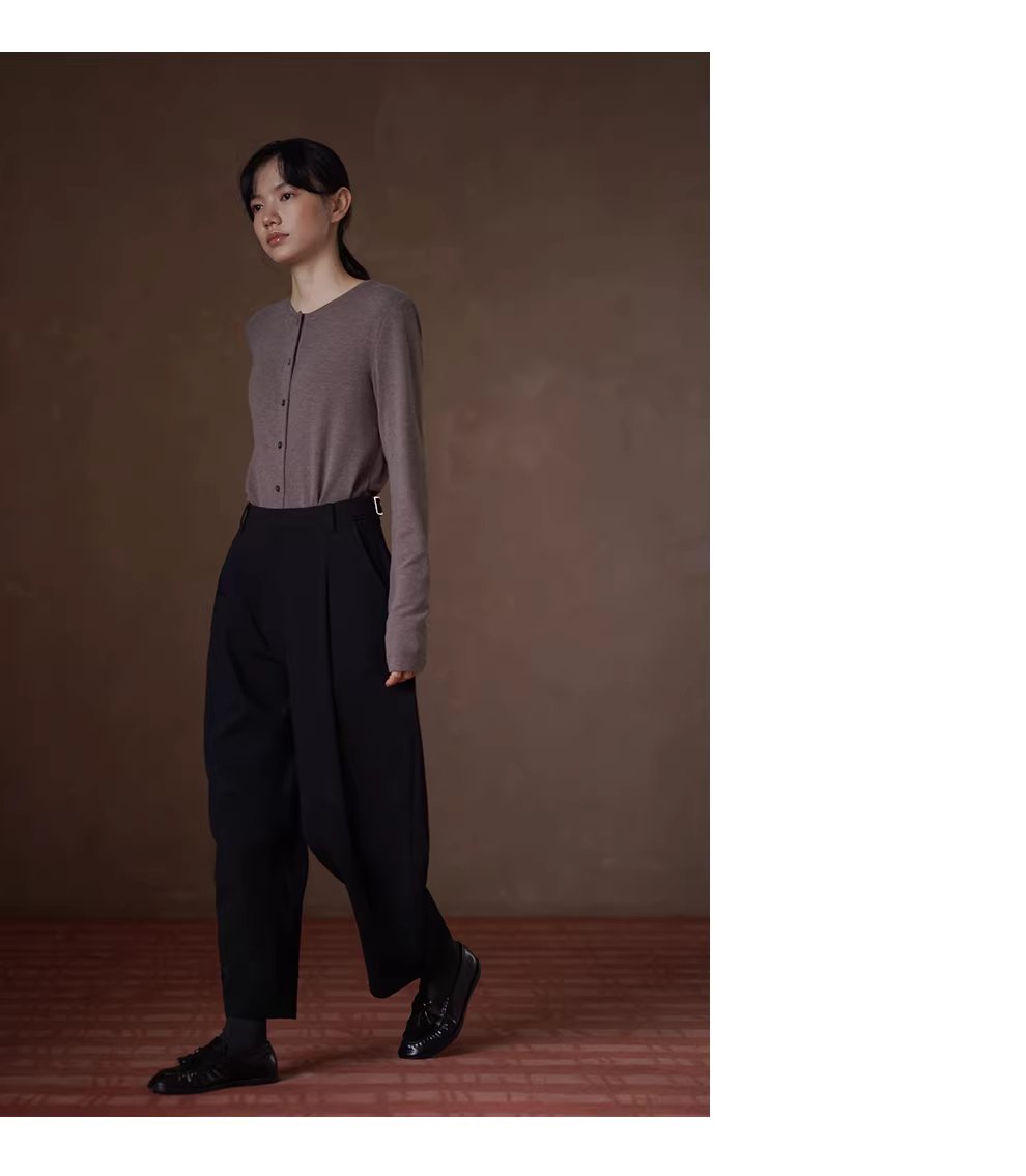 通勤褲王經典不敗顯瘦寬鬆直筒高腰抓毛加厚西裝長褲女,通勤褲王經典不敗顯瘦寬鬆直筒高腰抓毛加厚西裝長褲女,HBEW3039,通勤褲王經典不敗顯瘦寬鬆直筒高腰抓毛加厚西裝長褲女,日字扣腰帶,直筒版型