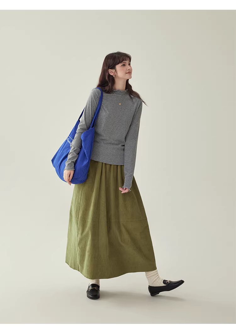 花邊半高領內搭T恤女冬季新款百搭條紋長袖上衣,花邊半高領內搭T恤女冬季新款百搭條紋長袖上衣,HBEW1153,花邊半高領內搭T恤女冬季新款百搭條紋長袖上衣,木耳邊,條紋造型