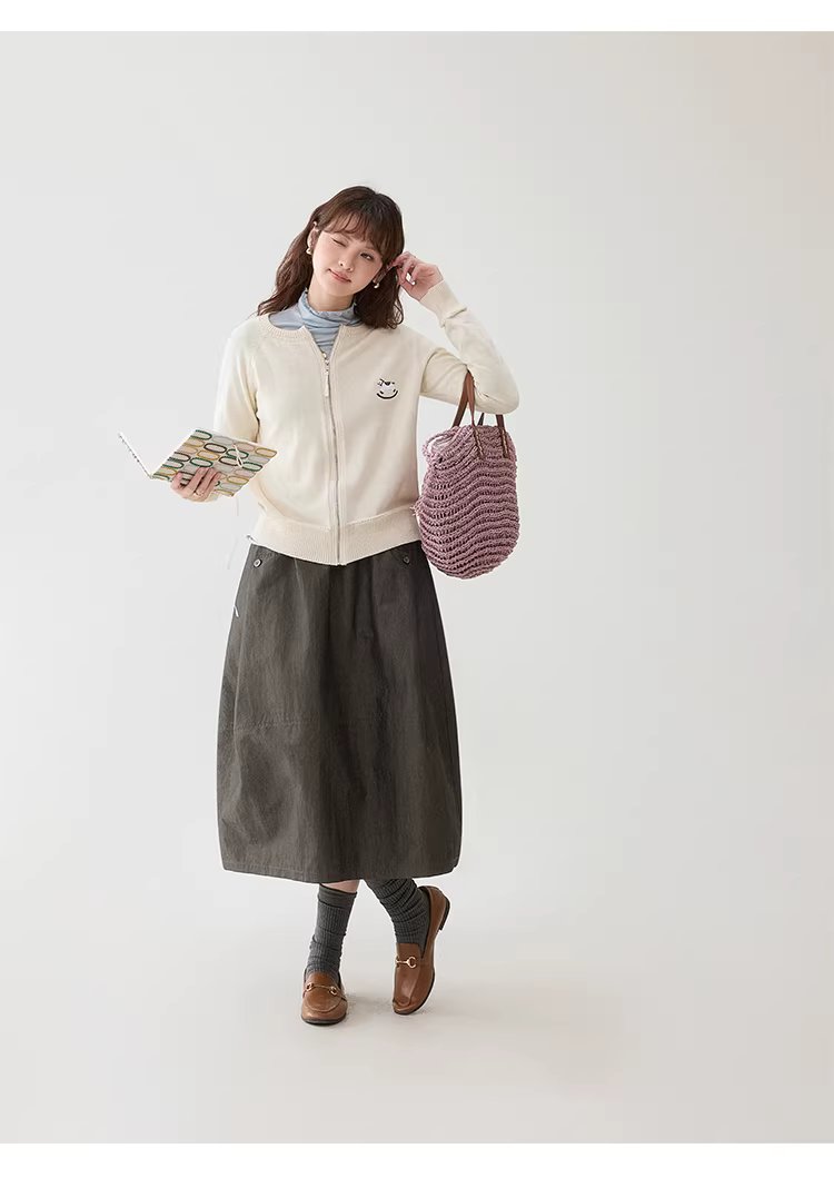 刺繡小馬拉鏈針織開襟衫女26春季新款純棉長袖上衣,刺繡小馬拉鏈針織開襟衫女26春季新款純棉長袖上衣,HBFS5000,刺繡小馬拉鏈針織開襟衫女26春季新款純棉長袖上衣,小馬刺繡,全棉面料