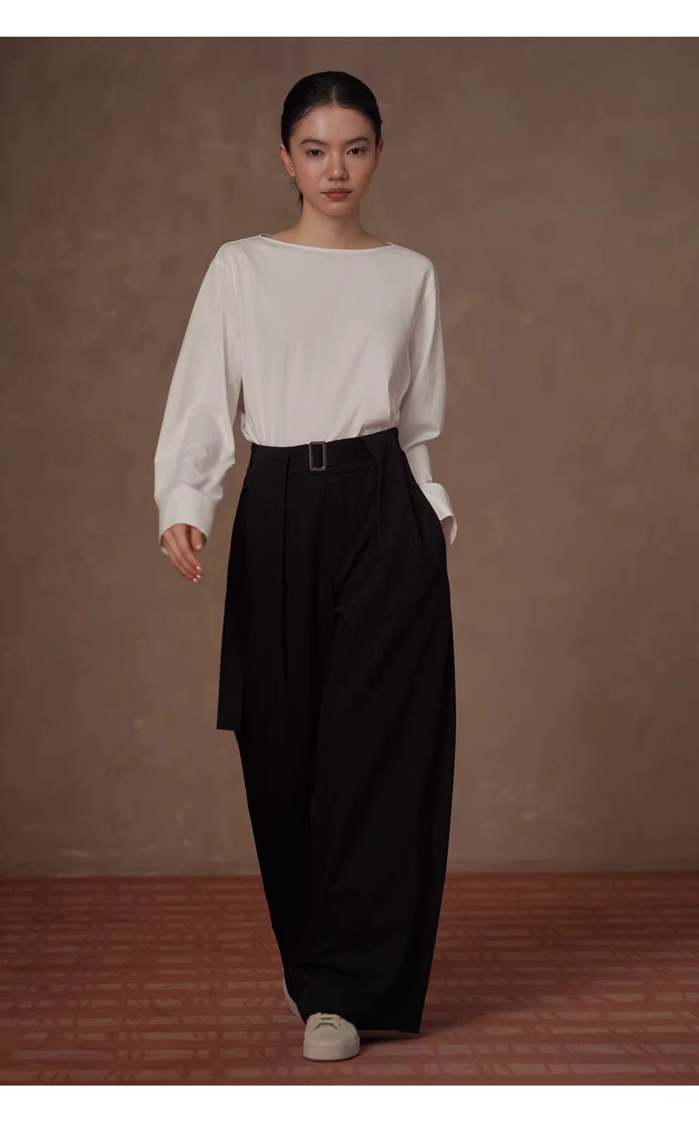 進階通勤氣質西裝褲高腰寬鬆寬腿顯瘦顯腿直腰帶長褲,進階通勤氣質西裝褲高腰寬鬆寬腿顯瘦顯腿直腰帶長褲,HBFS3006,進階通勤氣質西裝褲高腰寬鬆寬腿顯瘦顯腿直腰帶長褲,微彈舒適,版型修飾