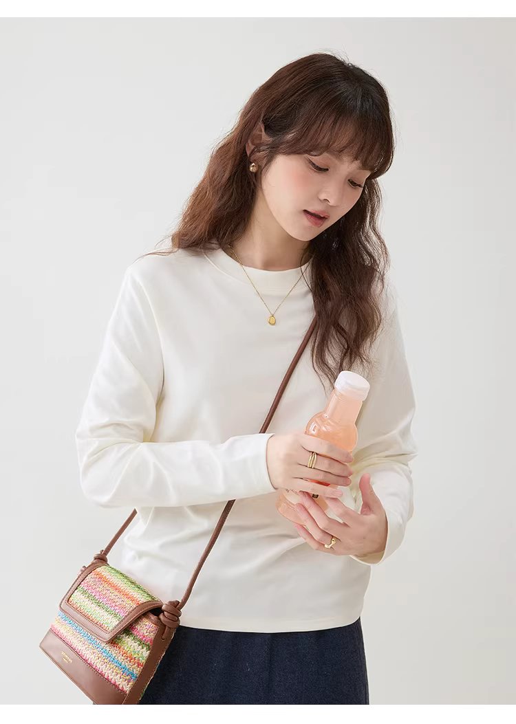 純色圓領微蝙蝠袖T恤女26春季新款寬鬆百搭上衣,純色圓領微蝙蝠袖T恤女26春季新款寬鬆百搭上衣,HBFS1041,純色圓領微蝙蝠袖T恤女26春季新款寬鬆百搭上衣,必備單品,舒適面料