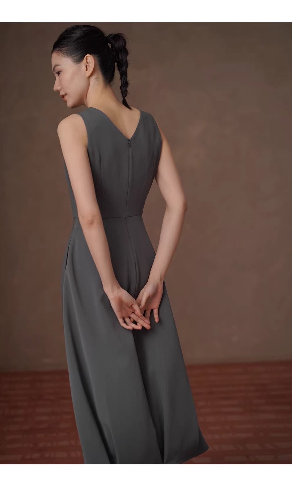 燕尾蝶優雅V領收腰挺括花苞下擺通勤顯瘦氣質背心洋裝,燕尾蝶優雅V領收腰挺括花苞下擺通勤顯瘦氣質背心洋裝,HBFS7024,燕尾蝶優雅V領收腰挺括花苞下擺通勤顯瘦氣質背心洋裝,挺版抗皺,A字修身