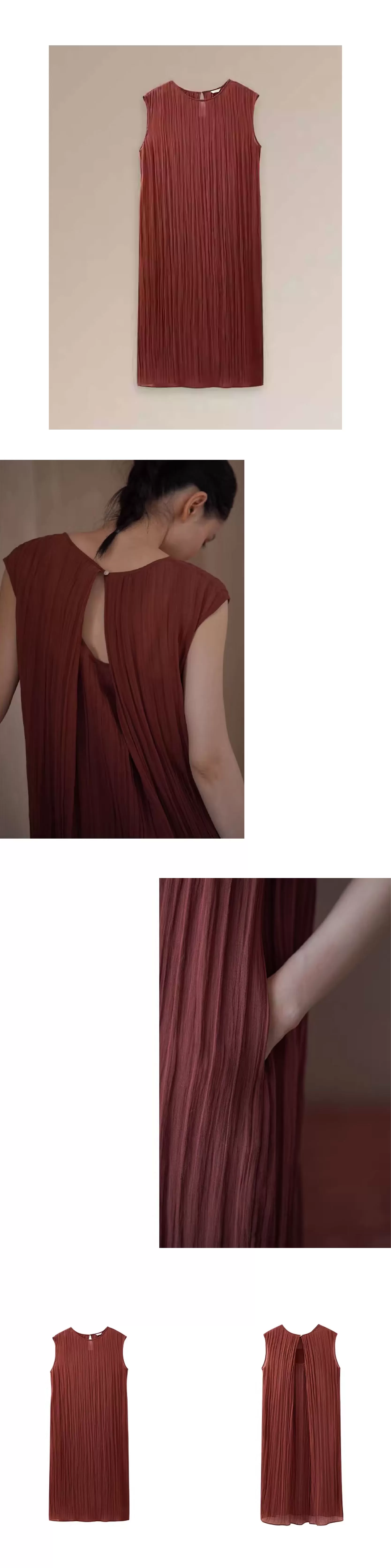 空氣感立體高溫定型褶皺無袖圓領寬鬆垂感顯白洋裝女,空氣感立體高溫定型褶皺無袖圓領寬鬆垂感顯白洋裝女,HBFS7025,空氣感立體高溫定型褶皺無袖圓領寬鬆垂感顯白洋裝女,兩件式套裝,直筒H型