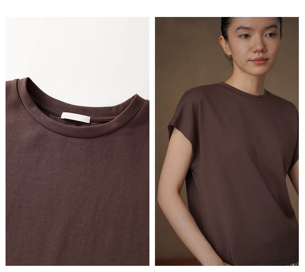 簡約立體顯瘦連肩袖小圓領棉感鬆弛通勤T恤微寬鬆上衣女,簡約立體顯瘦連肩袖小圓領棉感鬆弛通勤T恤微寬鬆上衣女,HBFS1191,簡約立體顯瘦連肩袖小圓領棉感鬆弛通勤T恤微寬鬆上衣女,連肩設計,版型顯瘦