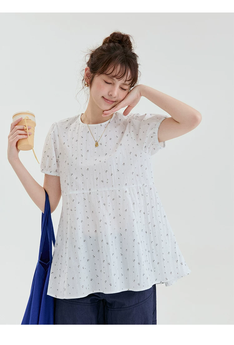 溫柔碎花收腰短袖襯衫女26夏季新款甜美百搭上衣,溫柔碎花收腰短袖襯衫女26夏季新款甜美百搭上衣,HBFS1268,溫柔碎花收腰短袖襯衫女26夏季新款甜美百搭上衣,碎花面料,收腰設計