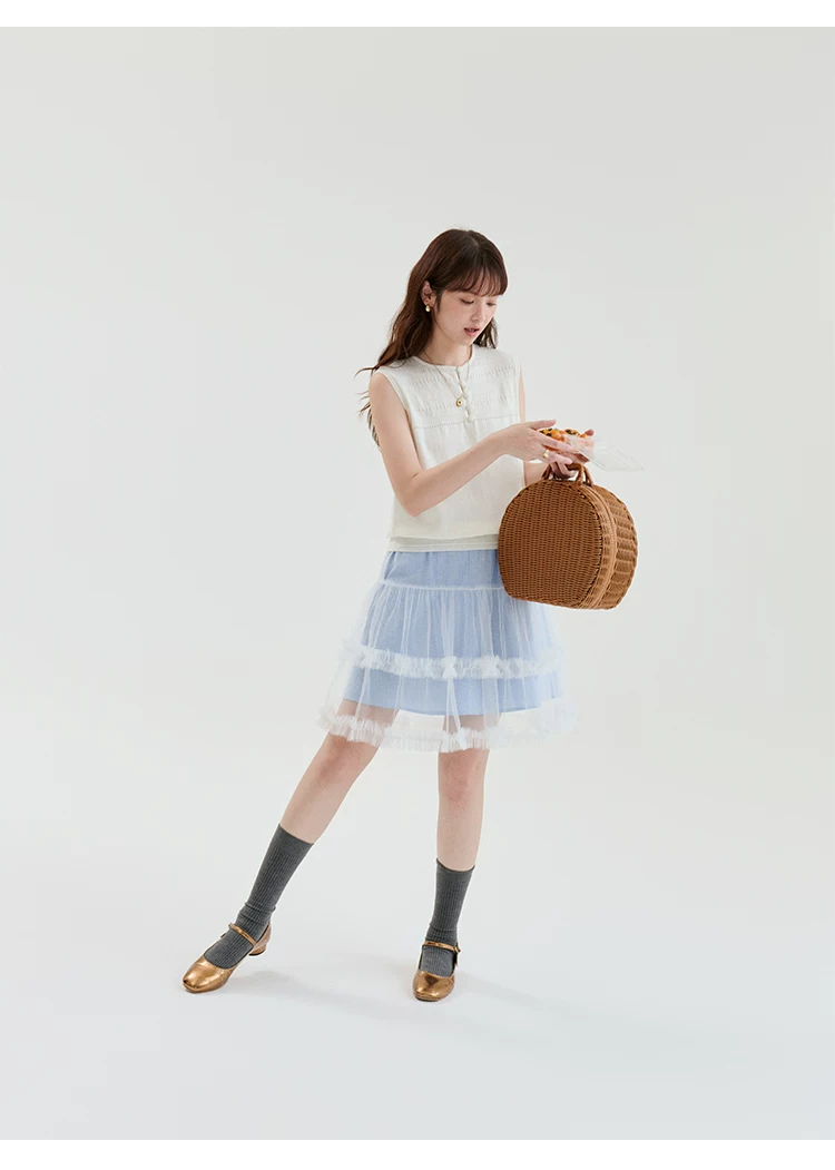 法式純棉木耳邊網紗短裙女夏新款甜美藍格半身裙,法式純棉木耳邊網紗短裙女夏新款甜美藍格半身裙,HBFS2059,法式純棉木耳邊網紗短裙女夏新款甜美藍格半身裙,網紗蓬裙,全棉面料