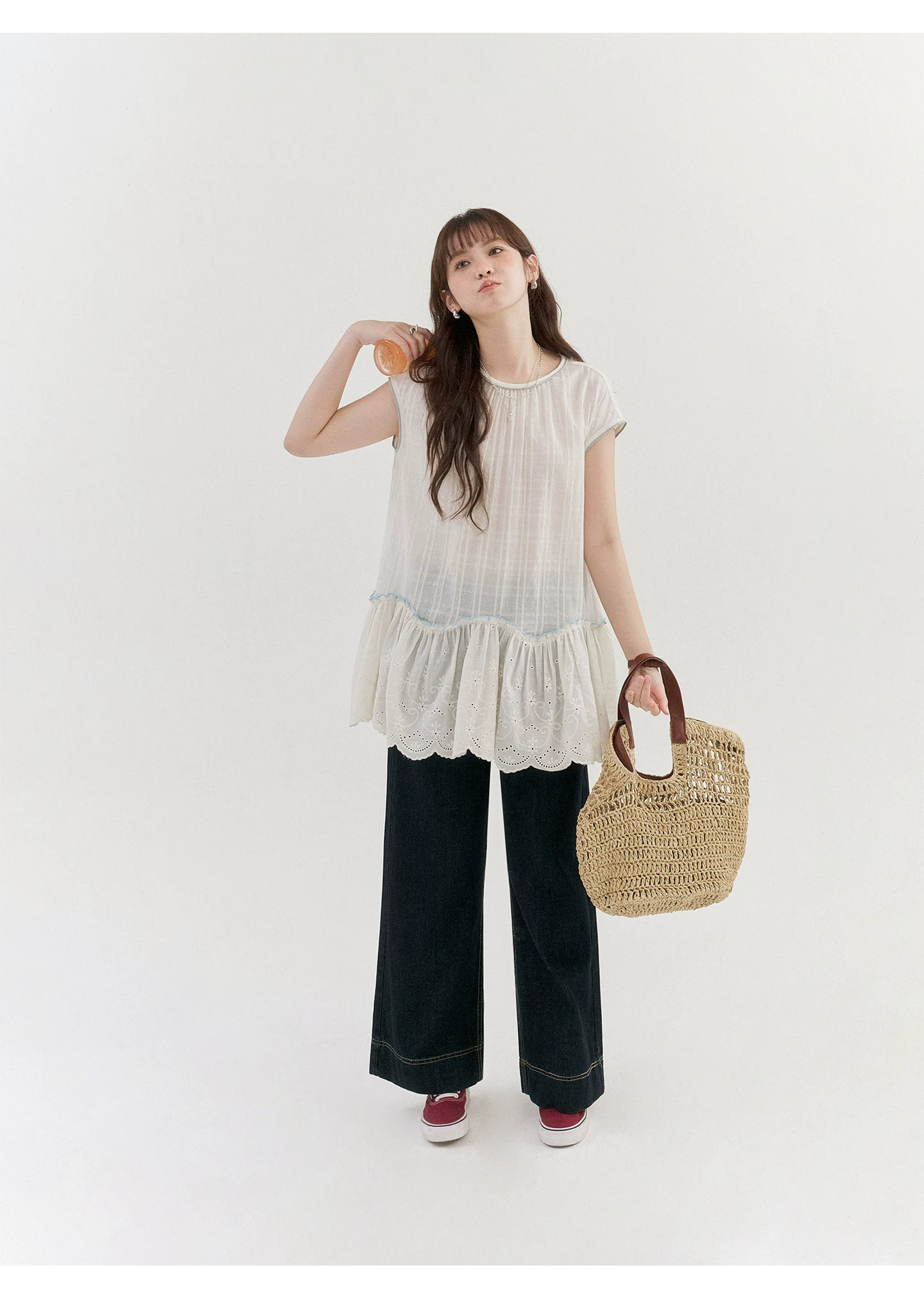 復古黑藍色高腰寬鬆牛仔褲女26夏季新款百搭直筒長褲,復古黑藍色高腰寬鬆牛仔褲女26夏季新款百搭直筒長褲,HBFS3083,復古黑藍色高腰寬鬆牛仔褲女26夏季新款百搭直筒長褲,高腰直筒,丹寧面料