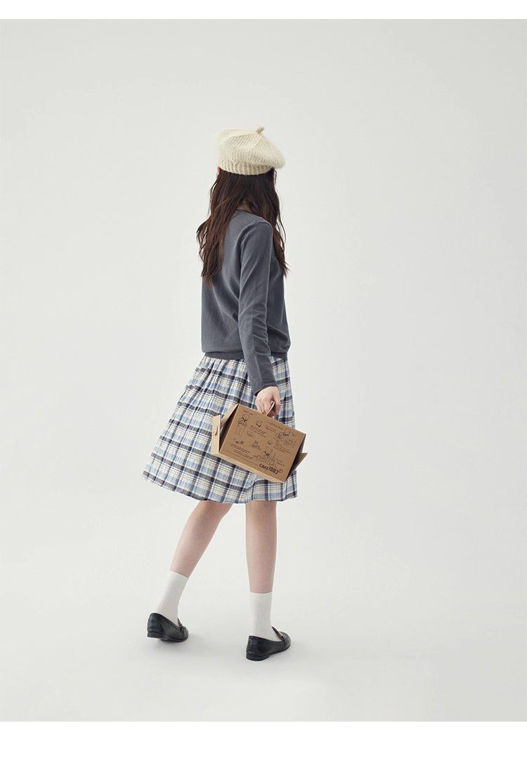 韓系純色毛衣長袖針織衫女秋季新款圓領純棉上衣