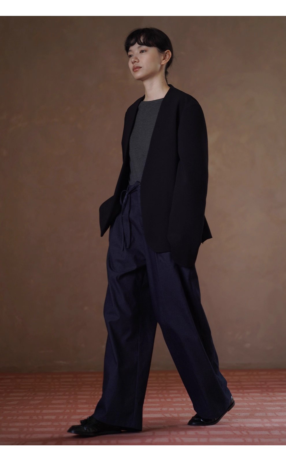 基礎時髦法則不挑人顯瘦版型遮肉寬鬆闊腿高腰牛仔長褲