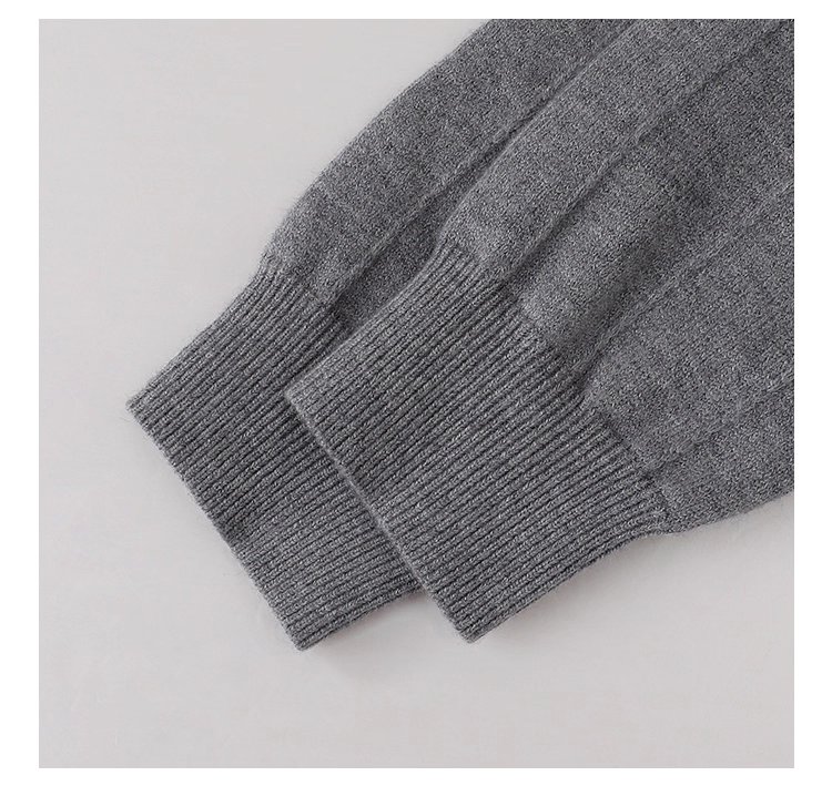 韓系撞色翻領針織開襟衫女秋季新款單排扣長袖上衣