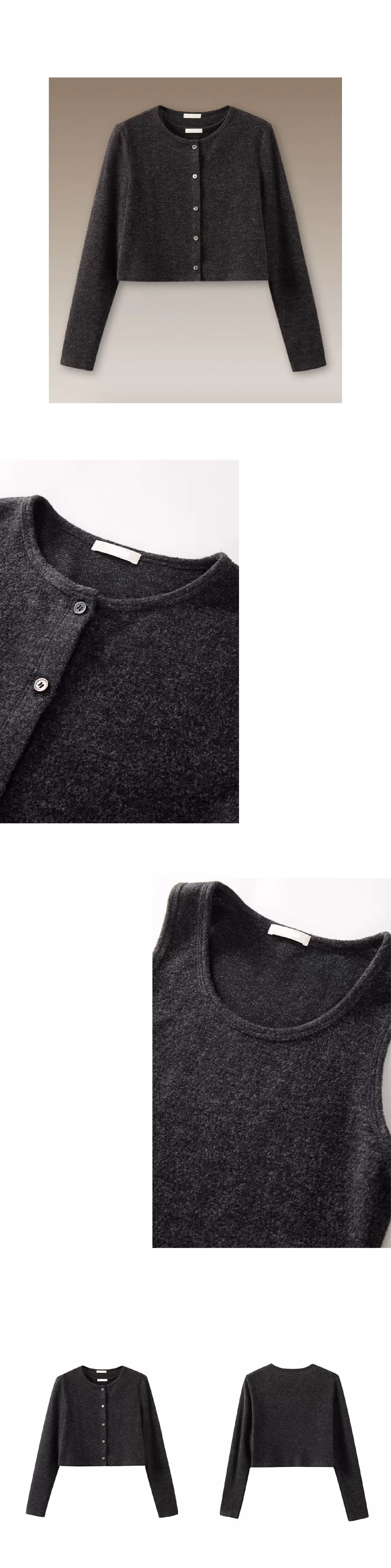 一衣多穿實用兩件套鬆軟彈性基礎背心開襟衫顯瘦套裝女,一衣多穿實用兩件套鬆軟彈性基礎背心開襟衫顯瘦套裝女,HBEW1135,一衣多穿實用兩件套鬆軟彈性基礎背心開襟衫顯瘦套裝女,兩件式套裝,簡約質感