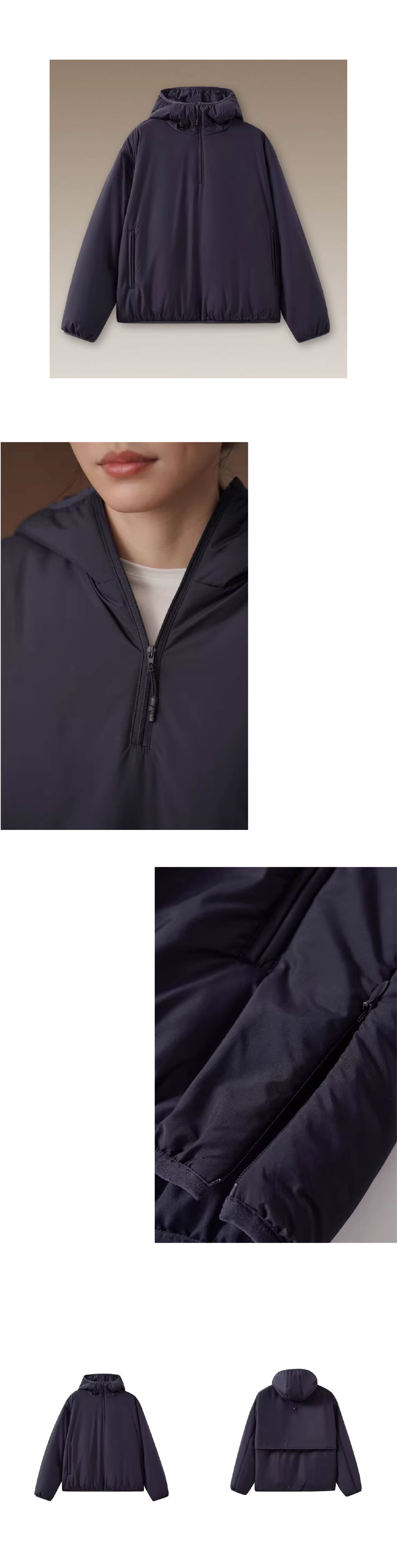 戶外愛好者狂熱一體成型連帽棉衣疊穿寬鬆保暖休閒上衣女,戶外愛好者狂熱一體成型連帽棉衣疊穿寬鬆保暖休閒上衣女,HBEW1183,戶外愛好者狂熱一體成型連帽棉衣疊穿寬鬆保暖休閒上衣女,半開連帽,輕薄舒適