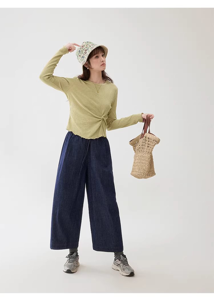 肌理感純色扭結修身T恤女春季新款蕾絲長袖上衣,肌理感純色扭結修身T恤女春季新款蕾絲長袖上衣,HBFS1002,肌理感純色扭結修身T恤女春季新款蕾絲長袖上衣,扭結設計,舒適面料