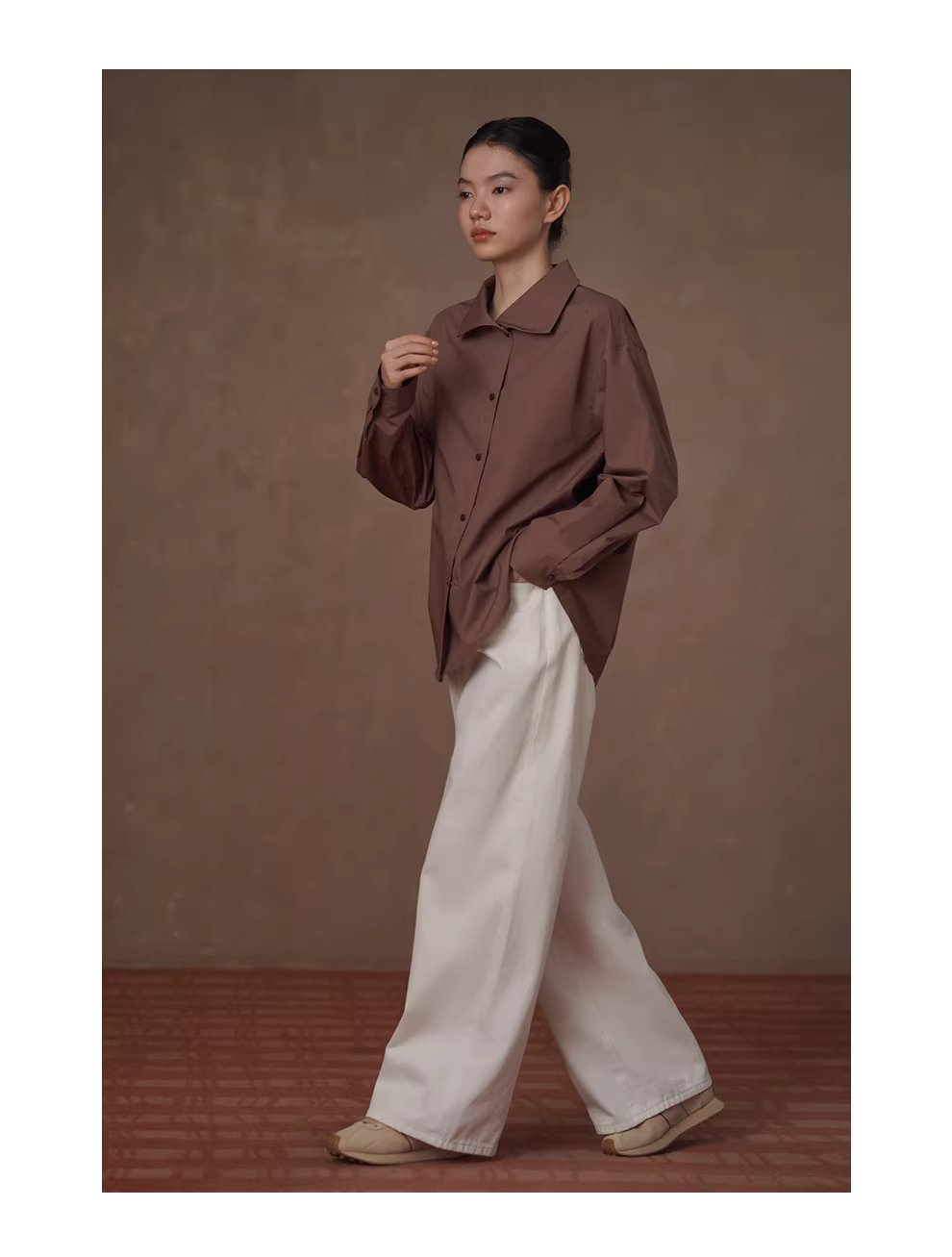 突破基礎大翻領復古寬鬆顯瘦襯衫挺括透氣100棉通勤外套,突破基礎大翻領復古寬鬆顯瘦襯衫挺括透氣100棉通勤外套,HBFS5003,突破基礎大翻領復古寬鬆顯瘦襯衫挺括透氣100棉通勤外套,純棉親膚,版型舒適