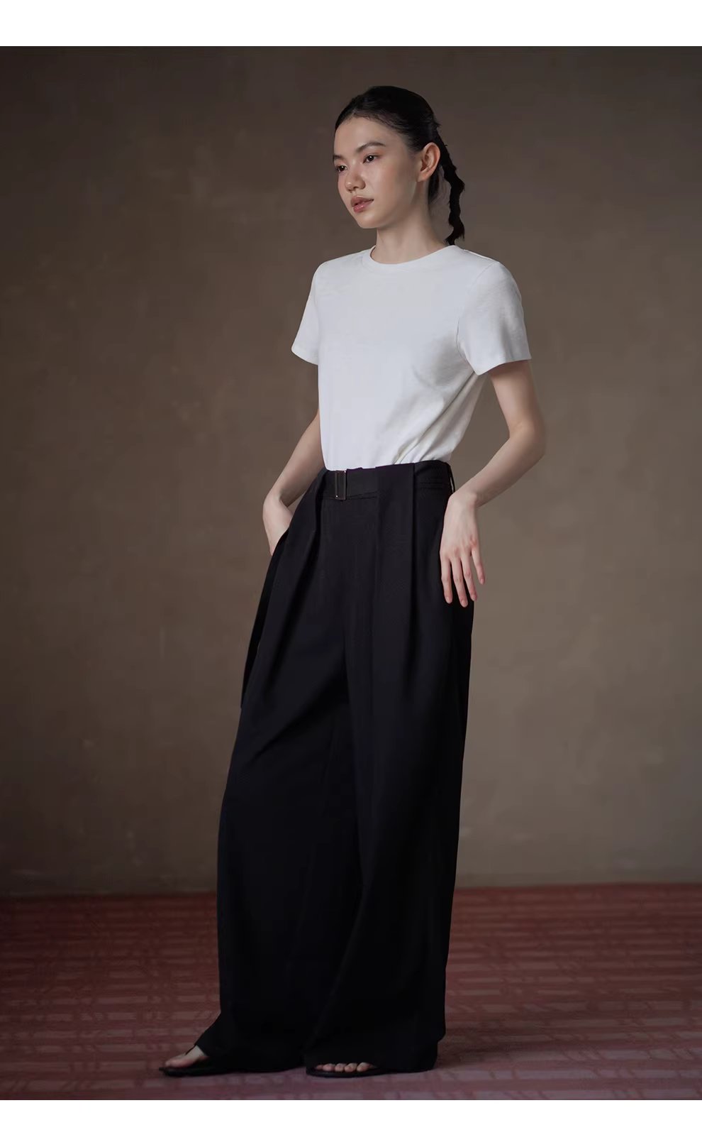 進階通勤氣質西裝褲高腰寬鬆寬腿顯瘦顯腿直腰帶長褲,進階通勤氣質西裝褲高腰寬鬆寬腿顯瘦顯腿直腰帶長褲,HBFS3006,進階通勤氣質西裝褲高腰寬鬆寬腿顯瘦顯腿直腰帶長褲,微彈舒適,版型修飾