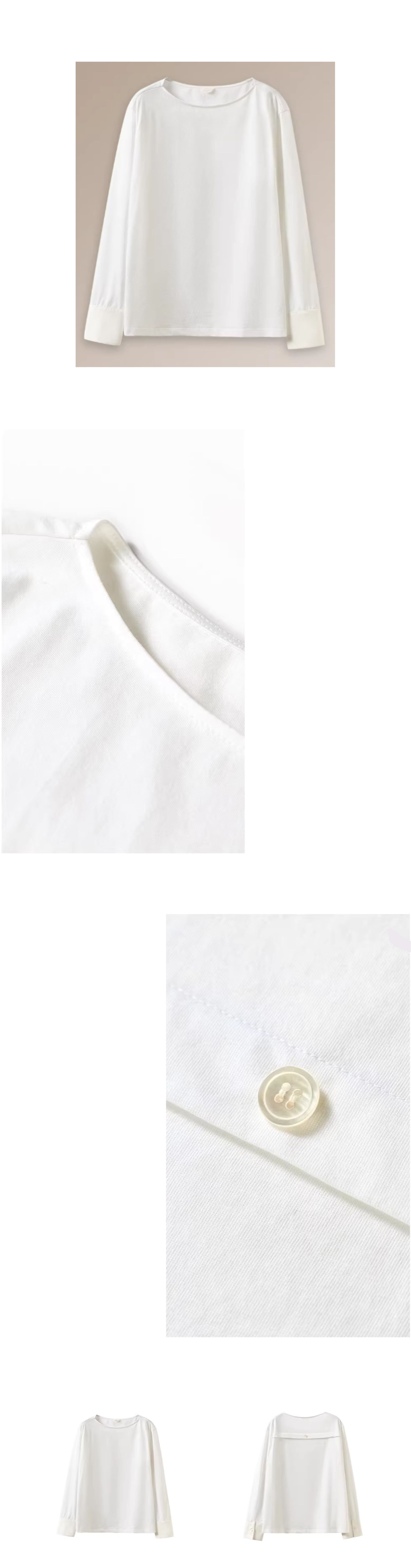 舒適高支棉基礎可單穿長袖後背分割落肩寬鬆顯瘦圓領T恤,舒適高支棉基礎可單穿長袖後背分割落肩寬鬆顯瘦圓領T恤,HBFS1022,舒適高支棉基礎可單穿長袖後背分割落肩寬鬆顯瘦圓領T恤,材質耐磨,版型修飾