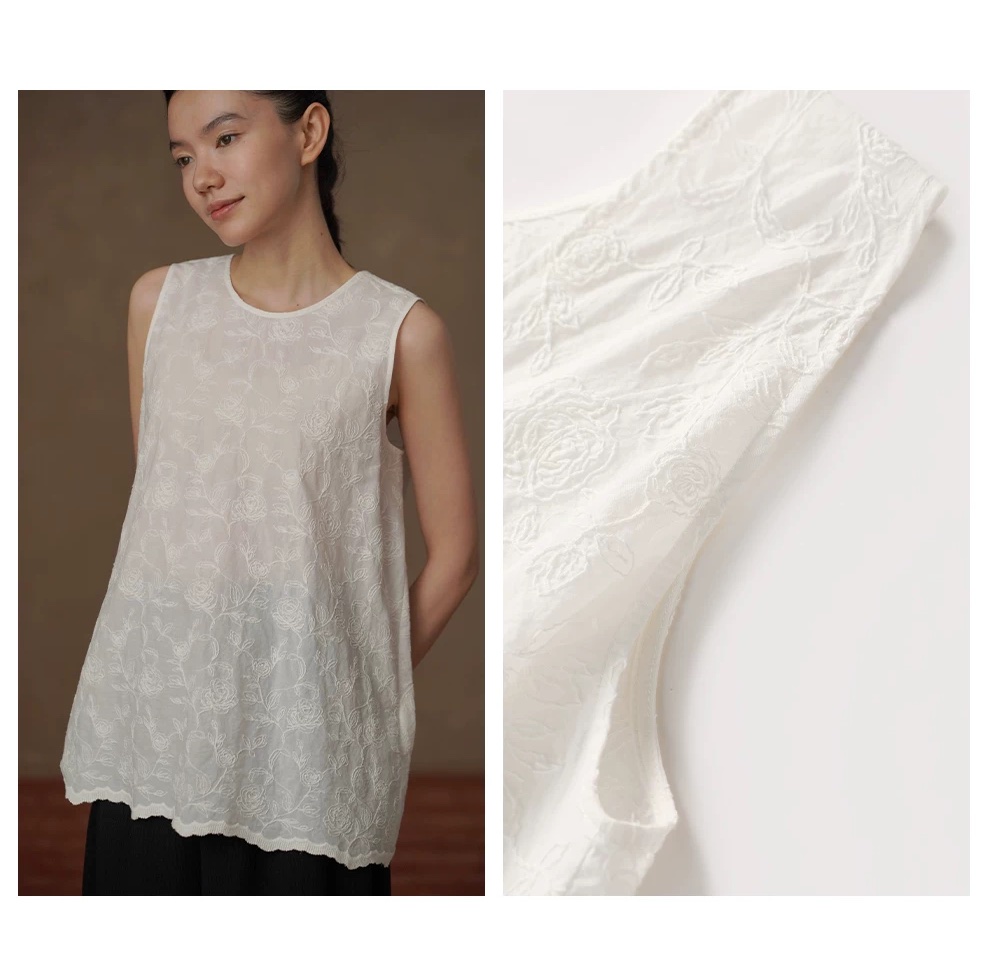 重工立體浮雕刺繡100棉親膚寬鬆圓領A字顯瘦氣質背心女,重工立體浮雕刺繡100棉親膚寬鬆圓領A字顯瘦氣質背心女,HBFS1196,重工立體浮雕刺繡100棉親膚寬鬆圓領A字顯瘦氣質背心女,浮雕刺繡,顯瘦氣質