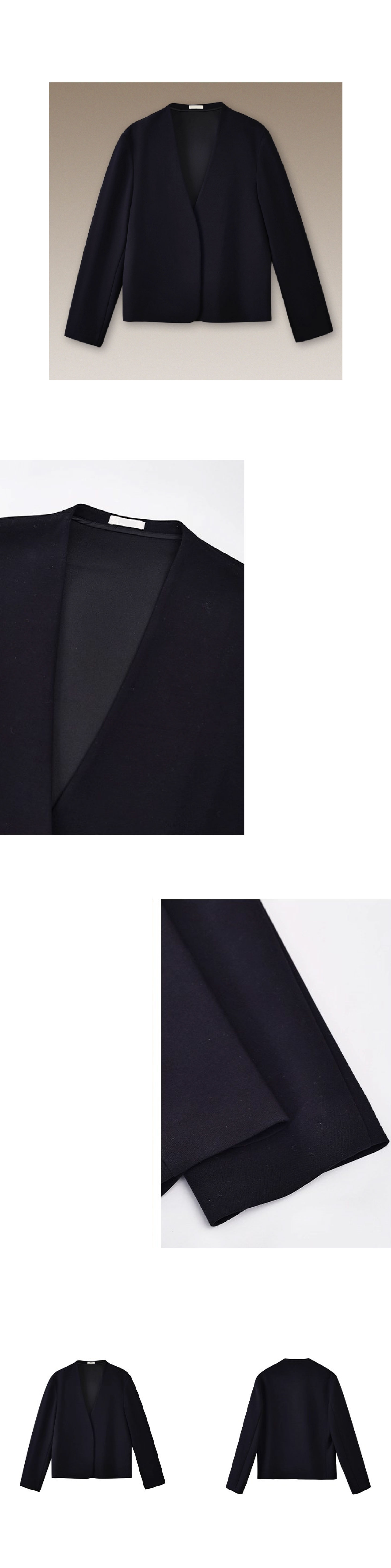 簡約時尚知識分子西裝寬鬆輪廓顯瘦V領高智感氣場外套女